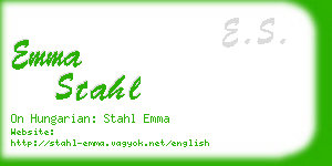 emma stahl business card